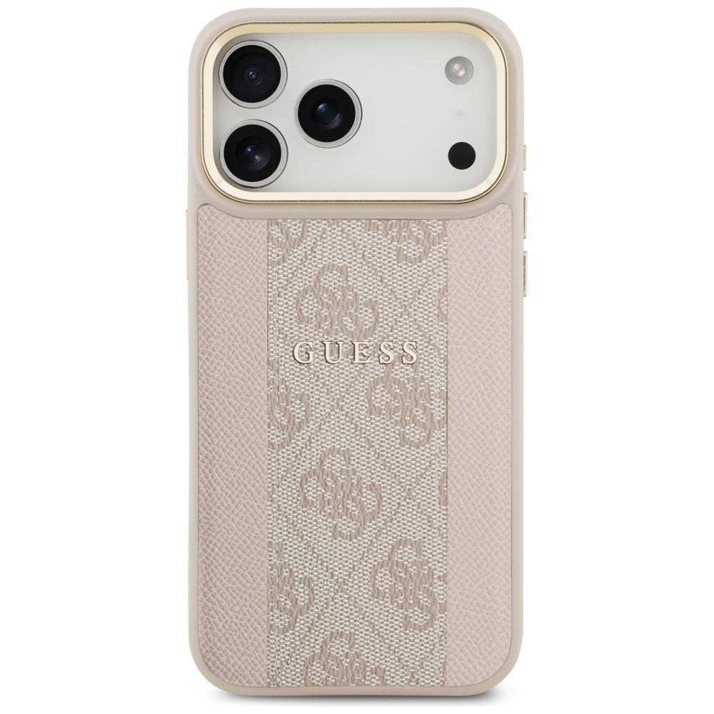 Husă Guess Hardcase 4G Stripe MagSafe pentru iPhone 17 Pro Max – roz — imagine 2