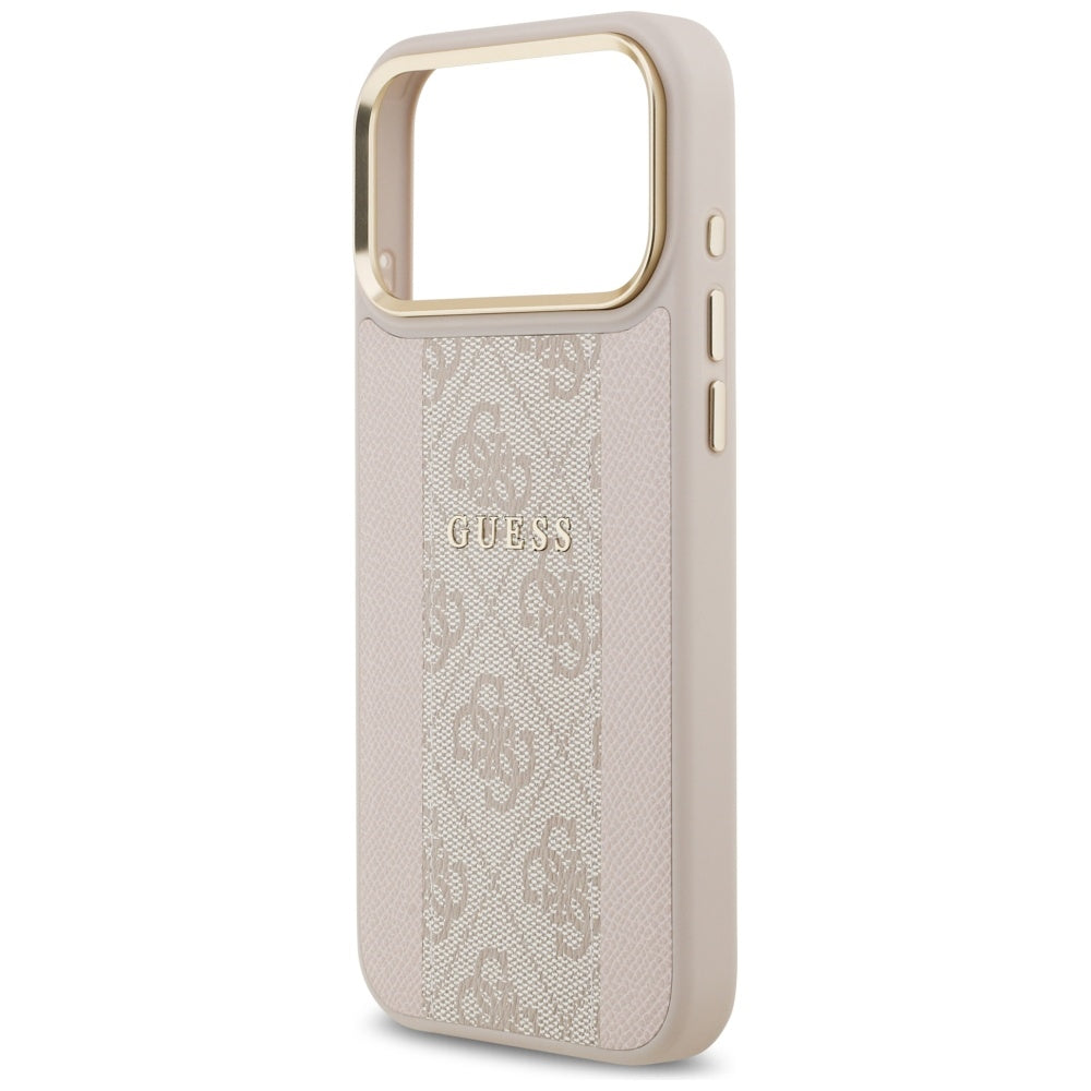Husă Guess Hardcase 4G Stripe MagSafe pentru iPhone 17 Pro Max – roz — imagine 5