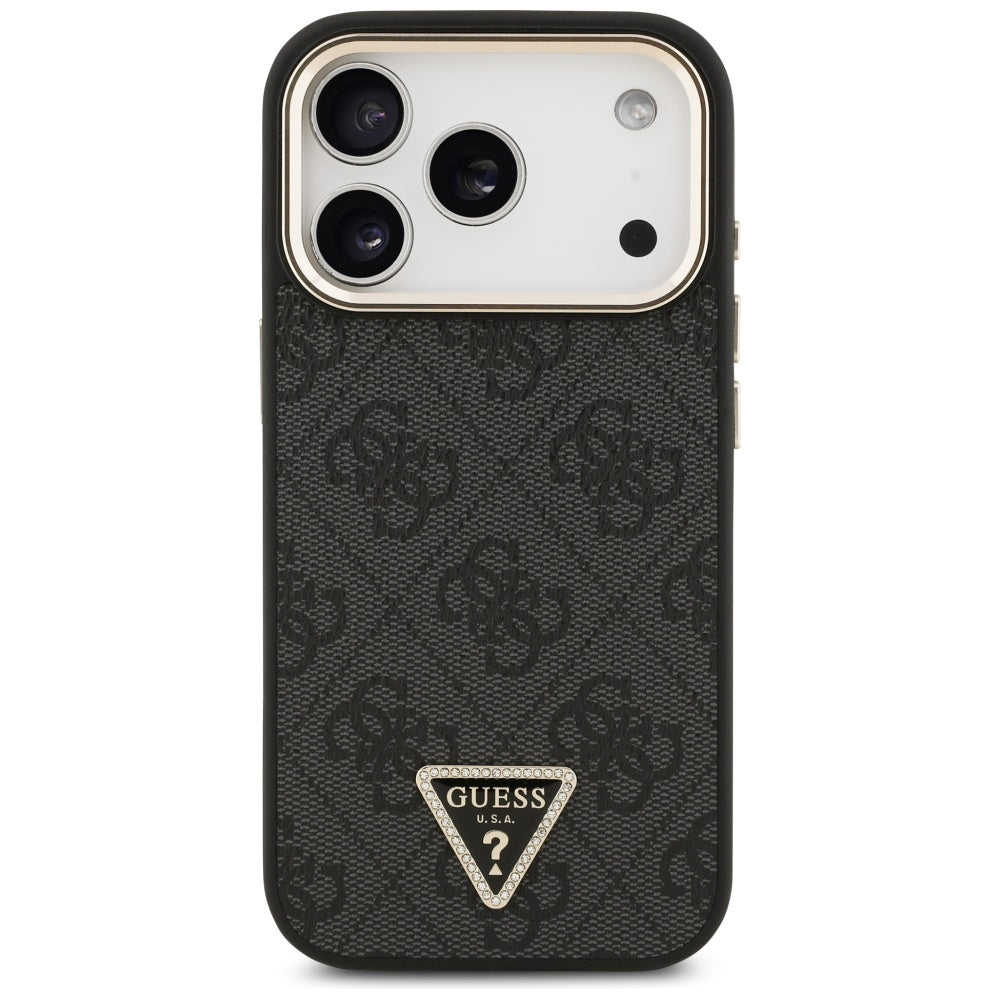 Husă Guess Hardcase 4G Triangle Logo MagSafe pentru iPhone 17 Pro Max – negru (GUHMP17XP4GTDGMK) — imagine 2