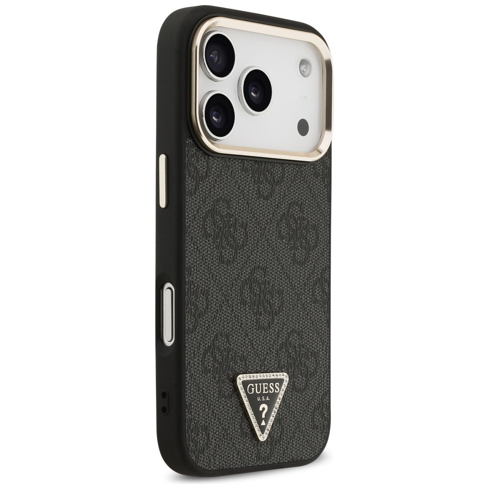 Husă Guess Hardcase 4G Triangle Logo MagSafe pentru iPhone 17 Pro Max – negru (GUHMP17XP4GTDGMK) — imagine 3