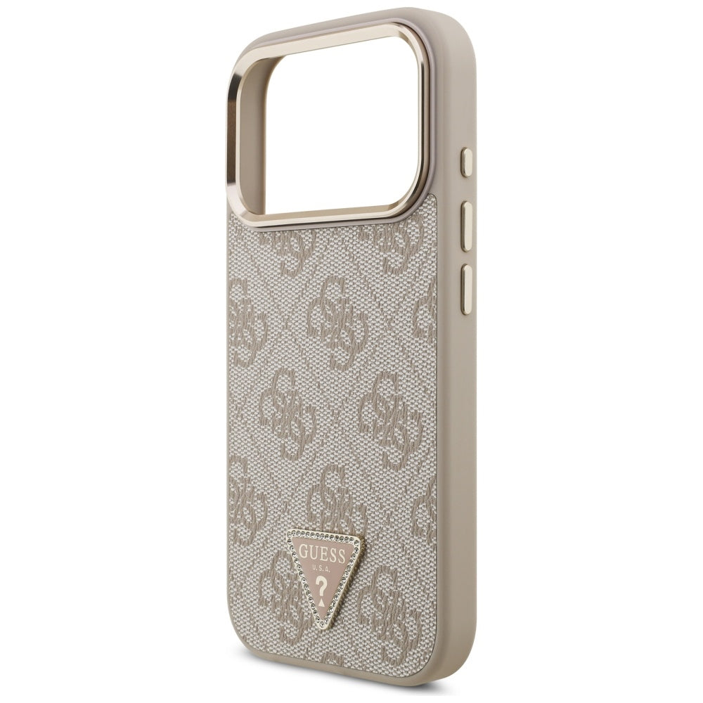 Husă Guess Hardcase 4G Triangle Logo MagSafe pentru iPhone 17 Pro Max – roz (GUHMP17XP4GTDGMP) — imagine 5