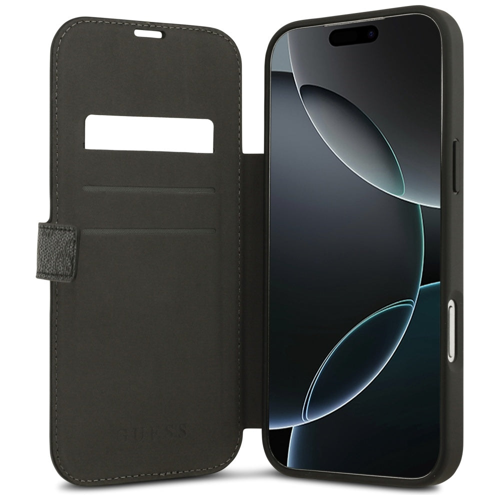 Husă Guess Book 4G Metal Logo pentru iPhone 17 Pro Max – negru (GUBKP17X4GMGGR) — imagine 2