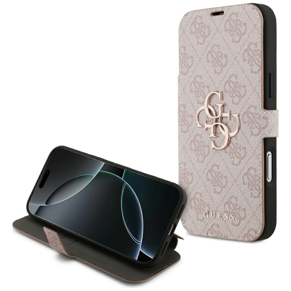 Husă Guess Book 4G Metal Logo pentru iPhone 17 Pro Max – roz (GUBKP17X4GMGPI) — imagine 1