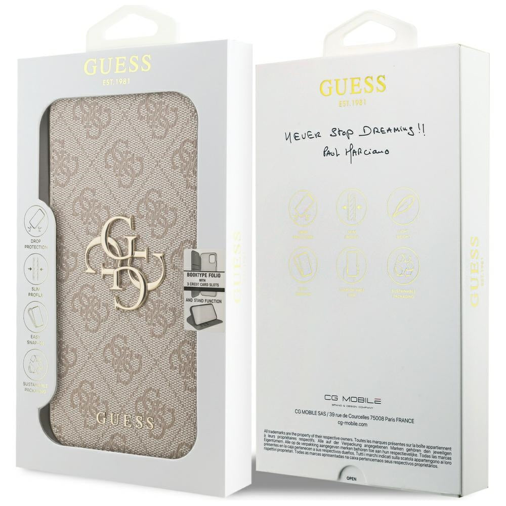 Husă Guess Book 4G Metal Logo pentru iPhone 17 Pro Max – roz (GUBKP17X4GMGPI) — imagine 7