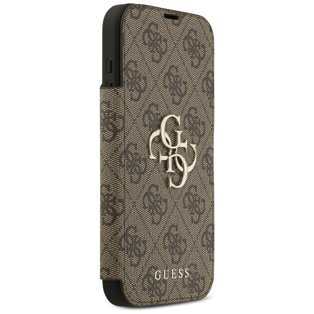 Husă Guess Book 4G Metal Logo pentru iPhone 17 Pro Max – maro (GUBKP17X4GMGBR) — imagine 3