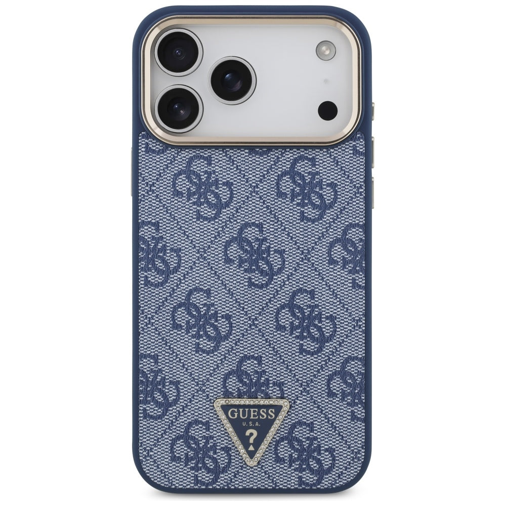 Husă Guess Hardcase 4G Triangle Logo MagSafe pentru iPhone 17 Pro Max – albastru — imagine 2
