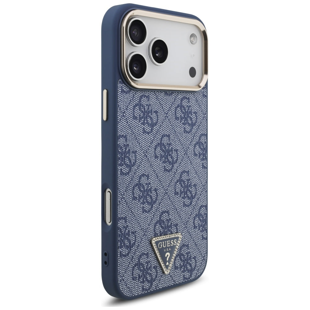 Husă Guess Hardcase 4G Triangle Logo MagSafe pentru iPhone 17 Pro Max – albastru — imagine 3