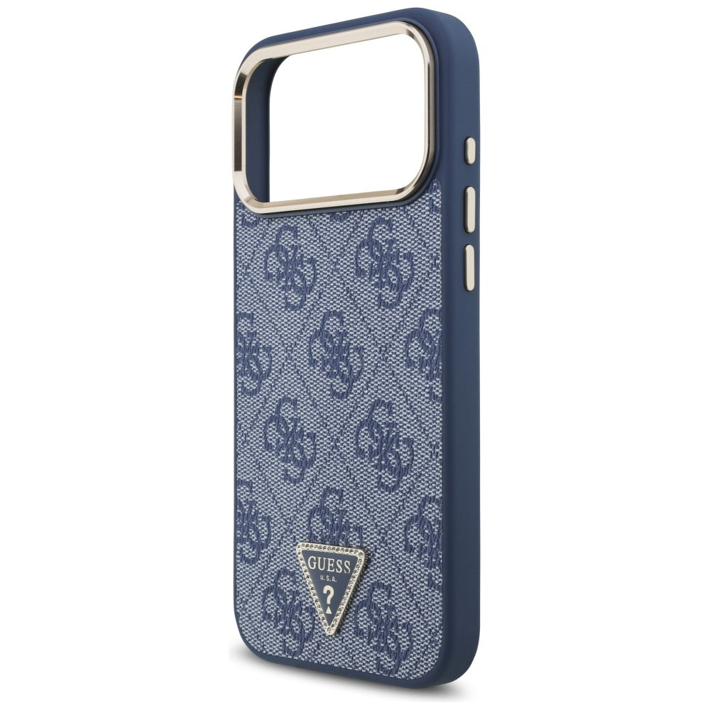 Husă Guess Hardcase 4G Triangle Logo MagSafe pentru iPhone 17 Pro Max – albastru — imagine 5