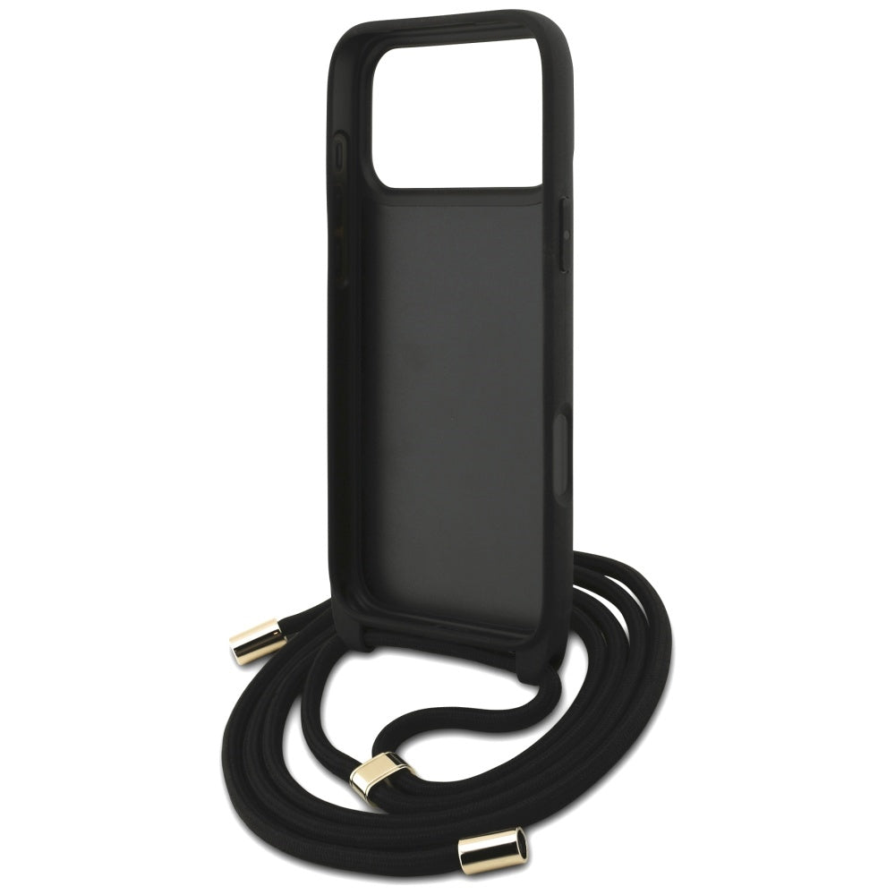 Husă Guess Hardcase 4G CBDY Big Logo with Cord Strap pentru iPhone 17 Pro Max – maro — imagine 6