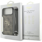 Husă Guess Hardcase 4G CBDY Big Logo with Cord Strap pentru iPhone 17 Pro Max – maro — imagine 7