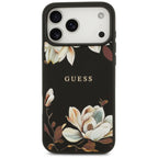Husă Guess Grained Flowers MagSafe pentru iPhone 17 Pro Max – negru — imagine 2