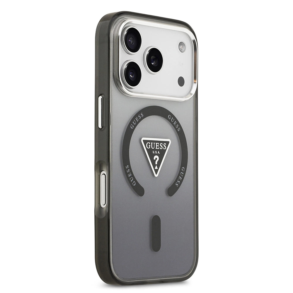 Husă Guess IML Gradient Triangle Logo MagSafe pentru iPhone 17 Pro Max – negru — imagine 4