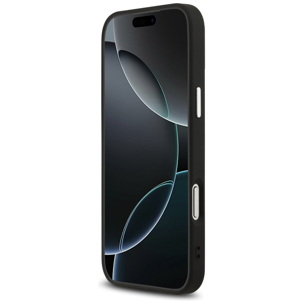 Husă Guess Grained Triangle Logo MagSafe pentru iPhone 17 Pro Max – negru (GUHMP17XPGTSPSK) — imagine 5