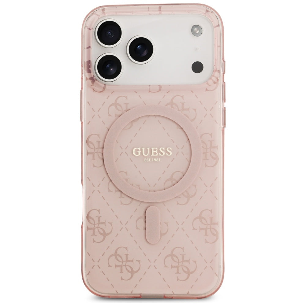 Husă Guess IML 4G Background MagSafe pentru iPhone 17 Pro Max – roz — imagine 2