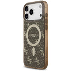 Husă Guess IML 4G Background MagSafe pentru iPhone 17 Pro Max – maro — imagine 3