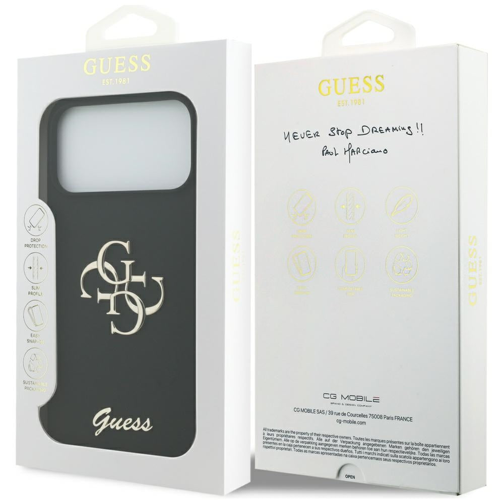 Husă Guess Silicone Big 4G Script pentru iPhone 17 Pro Max – negru — imagine 7