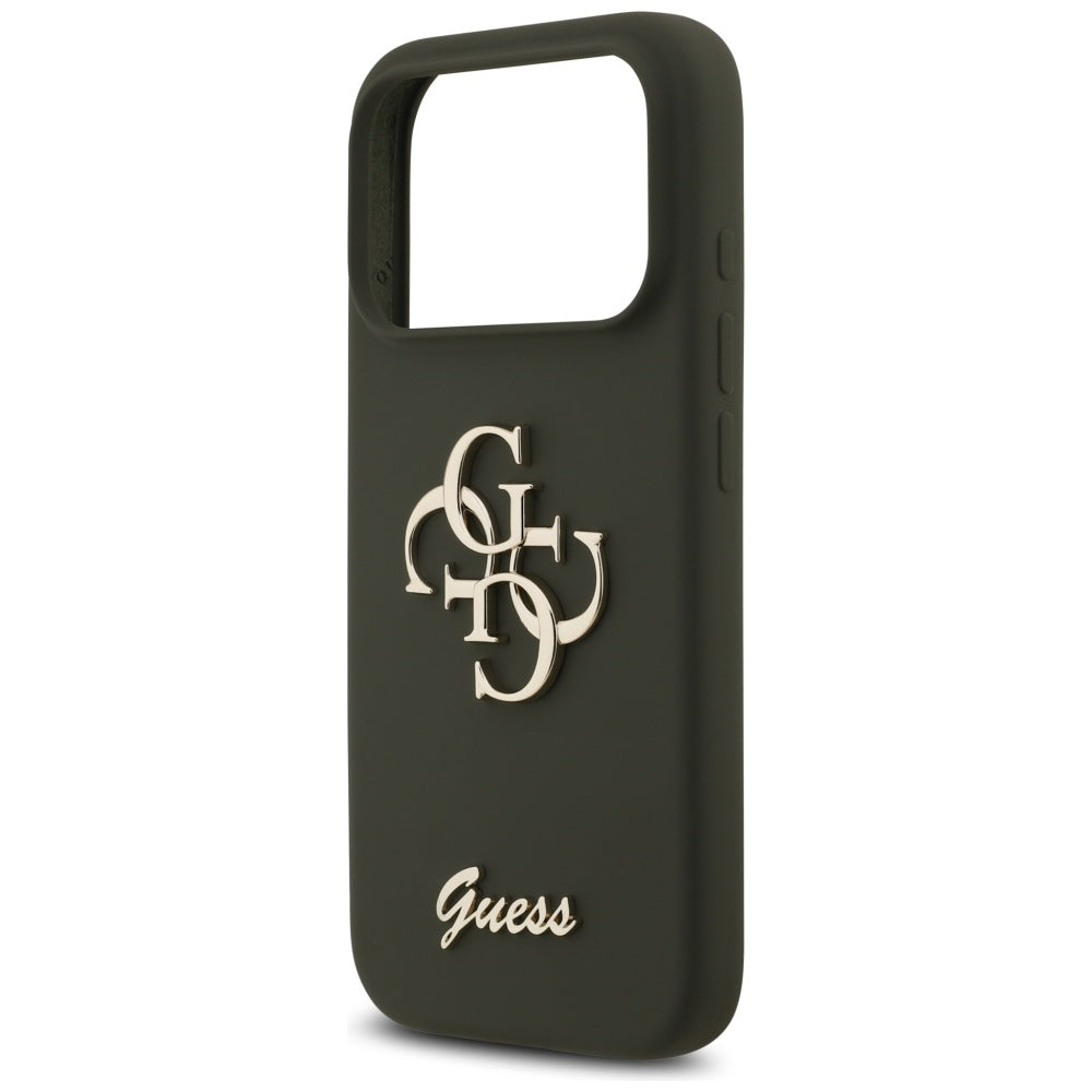 Husă Guess Silicone Big 4G Script pentru iPhone 17 Pro Max – kaki — imagine 5
