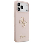 Husă Guess Silicone Big 4G Script pentru iPhone 17 Pro Max – roz deschis — imagine 2
