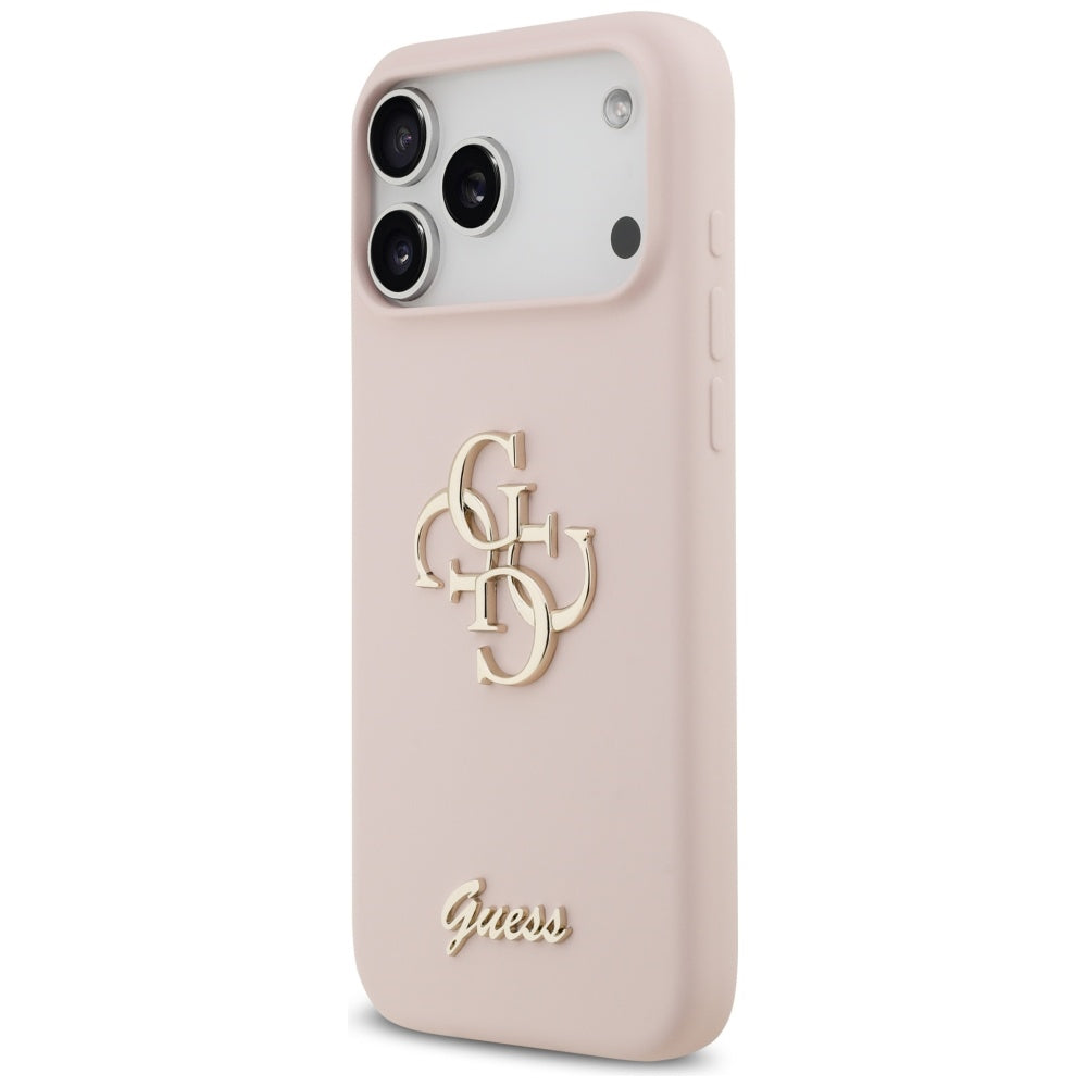Husă Guess Silicone Big 4G Script pentru iPhone 17 Pro Max – roz deschis — imagine 6