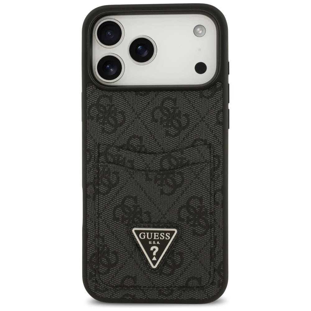 Husă Guess Hardcase 4G Double Card Triangle pentru iPhone 17 Pro Max – negru — imagine 2