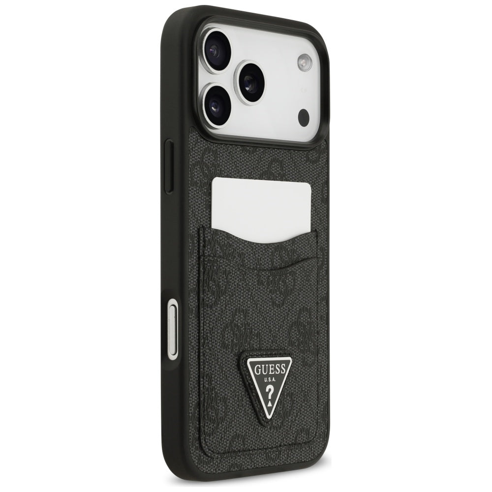 Husă Guess Hardcase 4G Double Card Triangle pentru iPhone 17 Pro Max – negru — imagine 3