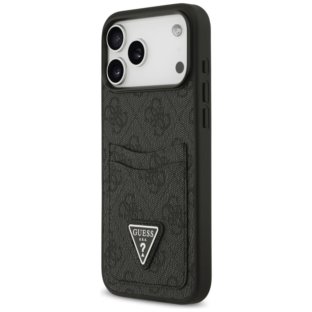 Husă Guess Hardcase 4G Double Card Triangle pentru iPhone 17 Pro Max – negru — imagine 4