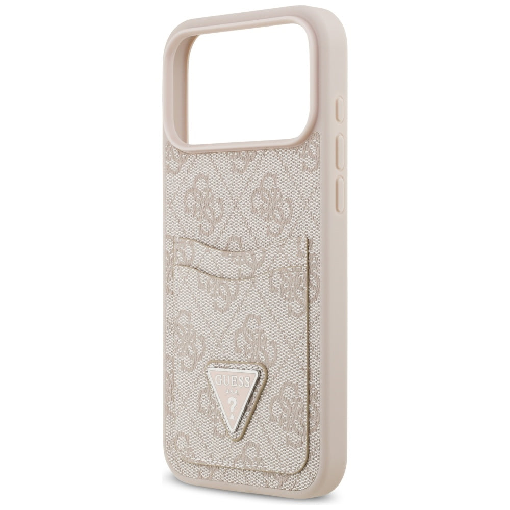 Husă Guess Hardcase 4G Double Card Triangle pentru iPhone 17 Pro Max – roz — imagine 5