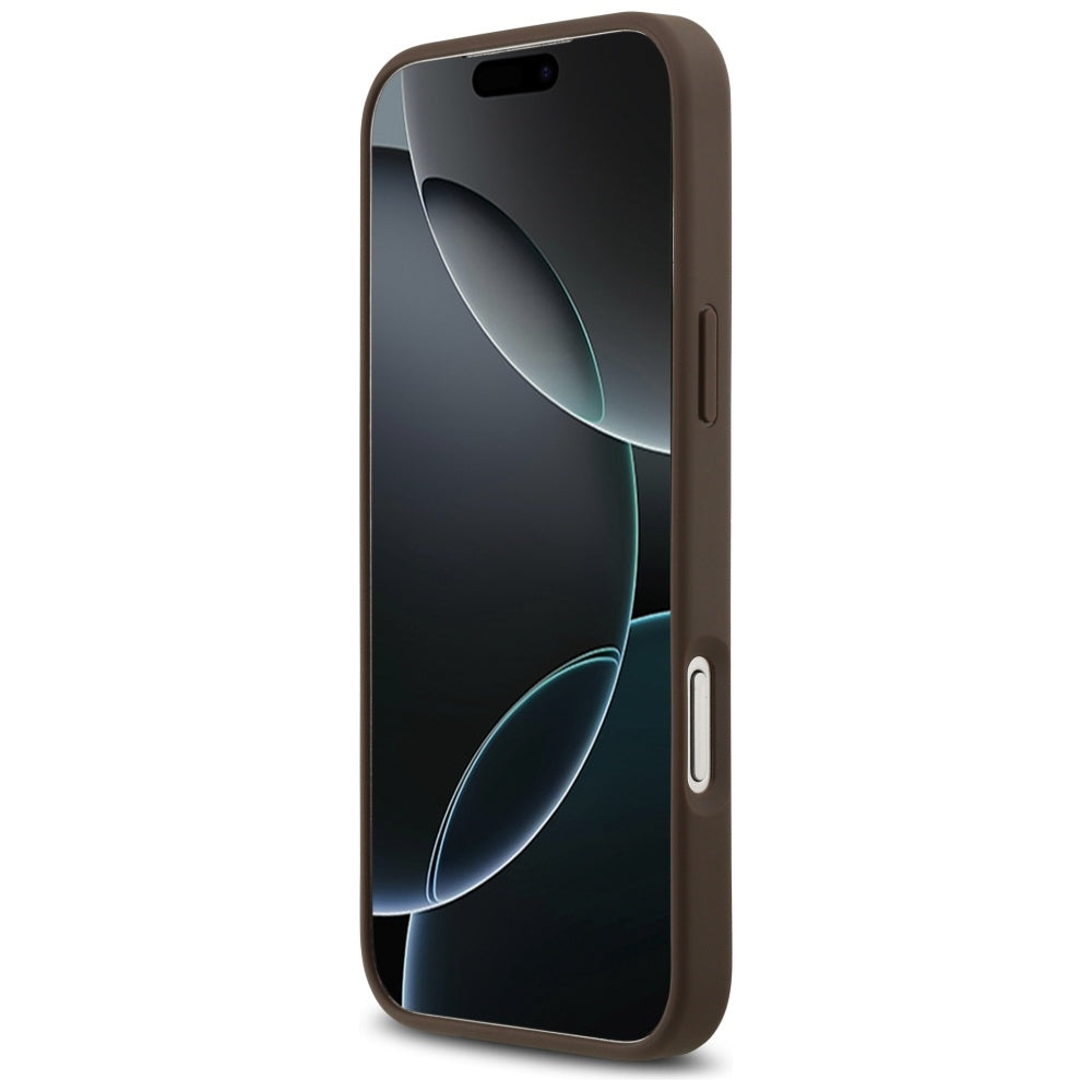 Husă Guess Hardcase 4G Double Card Triangle pentru iPhone 17 Pro Max – maro — imagine 4