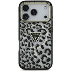 Husă Guess Leopard Glitter MagSafe pentru iPhone 17 Pro Max – negru — imagine 3