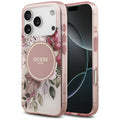 Husă Guess IML Flower & Tonal Circle MagSafe pentru iPhone 17 Pro Max – roz — imagine 1