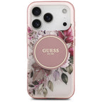 Husă Guess IML Flower & Tonal Circle MagSafe pentru iPhone 17 Pro Max – roz — imagine 2