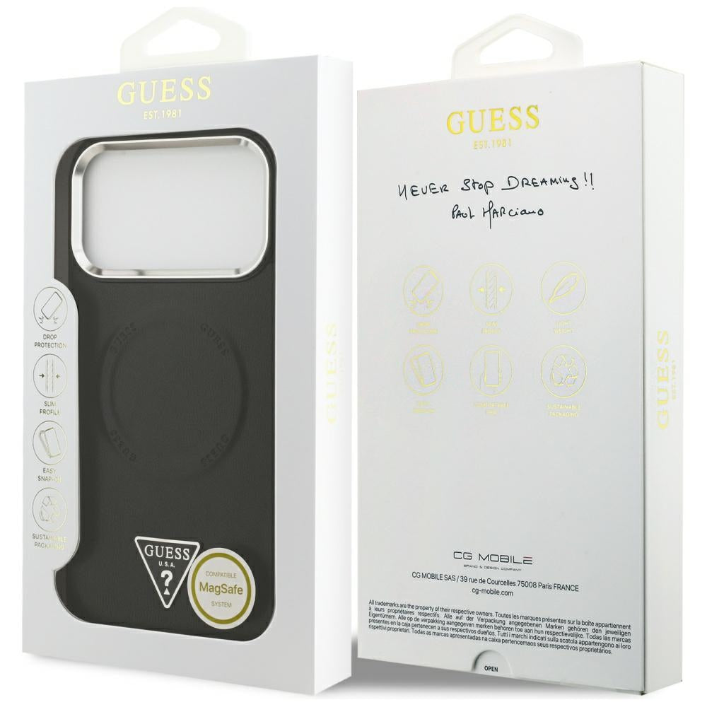Husă Guess Hardcase Triangle Logo MagSafe pentru iPhone 17 Pro Max – negru — imagine 7