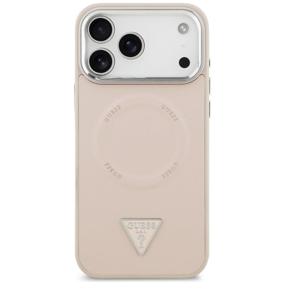 Husă Guess Hardcase Triangle Logo MagSafe pentru iPhone 17 Pro Max – roz — imagine 2