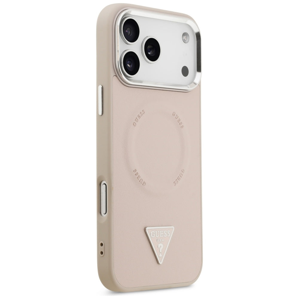Husă Guess Hardcase Triangle Logo MagSafe pentru iPhone 17 Pro Max – roz — imagine 4