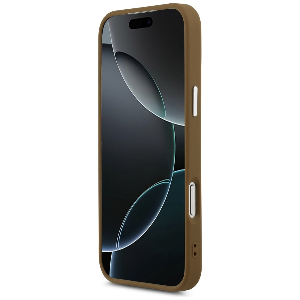 Husă Guess Hardcase Triangle Logo MagSafe pentru iPhone 17 Pro Max – maro — imagine 5