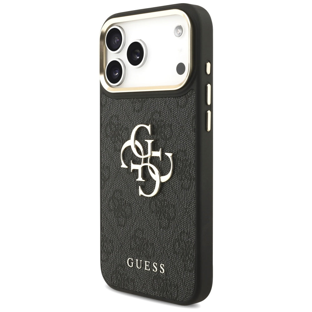 Husă Guess Big 4G Classic Logo with Big Strap Metal Buttons pentru iPhone 17 Pro Max – negru — imagine 5
