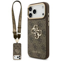 Husă Guess Big 4G Classic Logo with Big Strap Metal Buttons pentru iPhone 17 Pro Max – maro — imagine 1