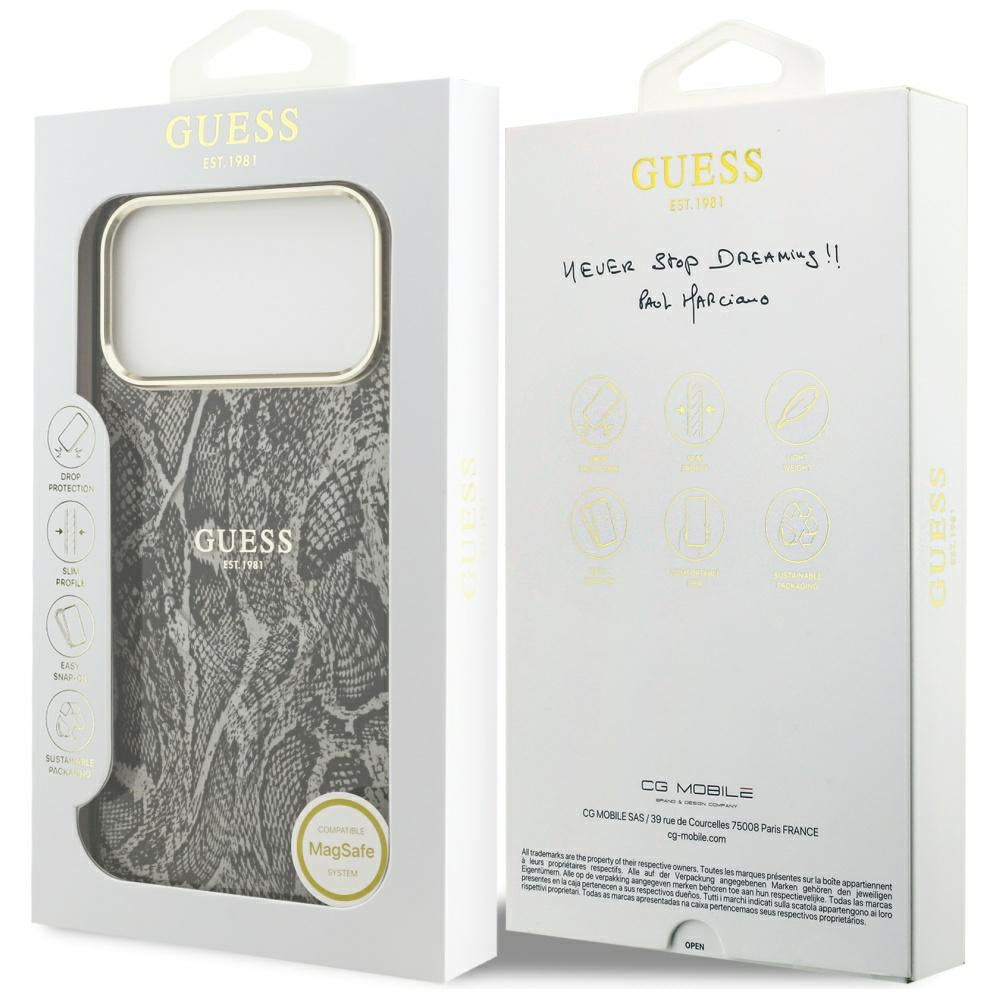 Husă Guess Python Pattern MagSafe pentru iPhone 17 Pro Max – negru — imagine 7