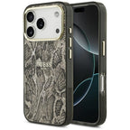 Husă Guess Python Pattern MagSafe pentru iPhone 17 Pro Max – maro (GUHMP17XHIMPYGW) — imagine 1