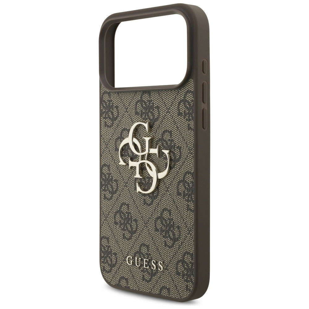 Husă Guess Hardcase 4G Classic Logo with Pearl Strap pentru iPhone 17 Pro Max – maro — imagine 5