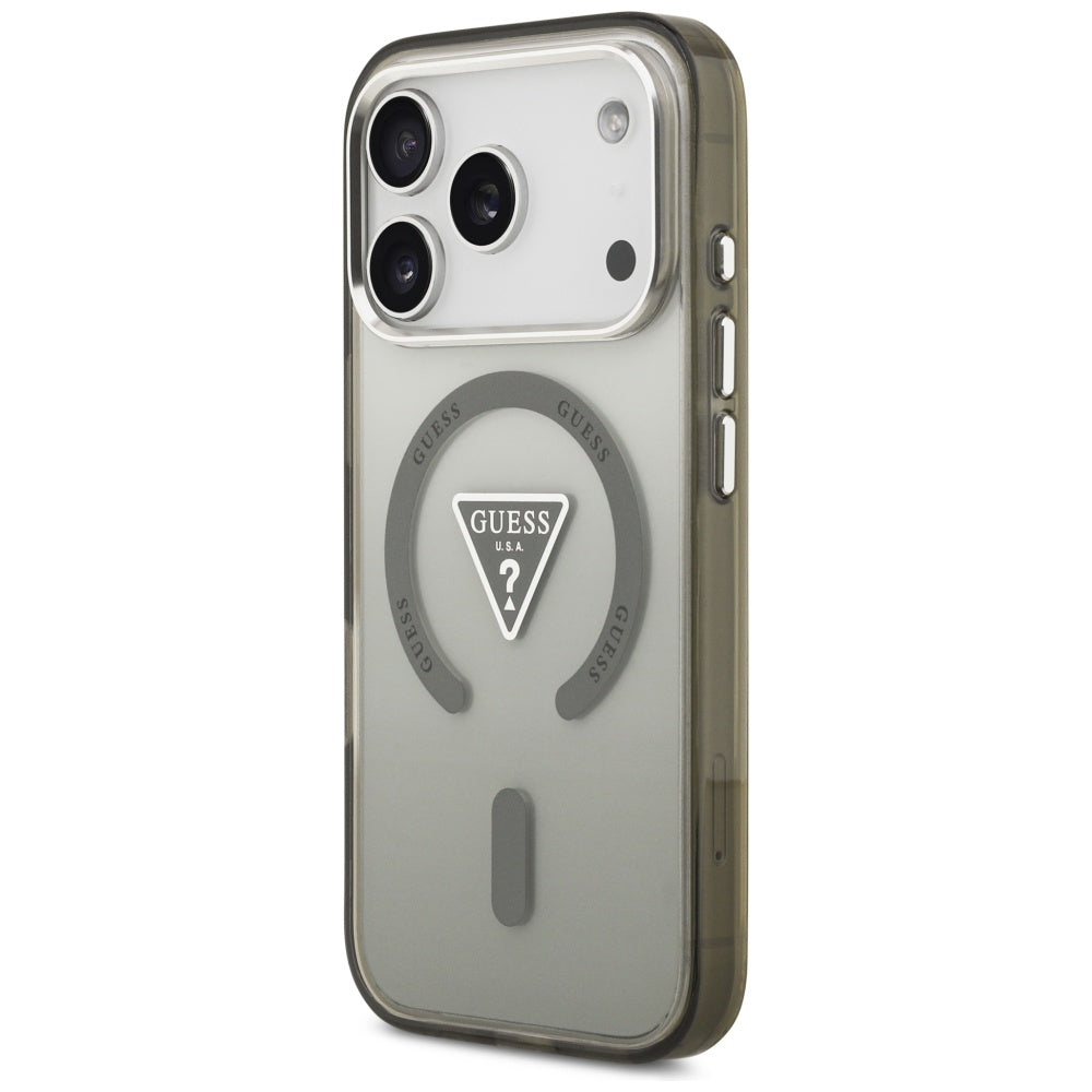 Husă Guess IML Gradient Triangle Logo MagSafe pentru iPhone 17 Pro Max – kaki — imagine 3