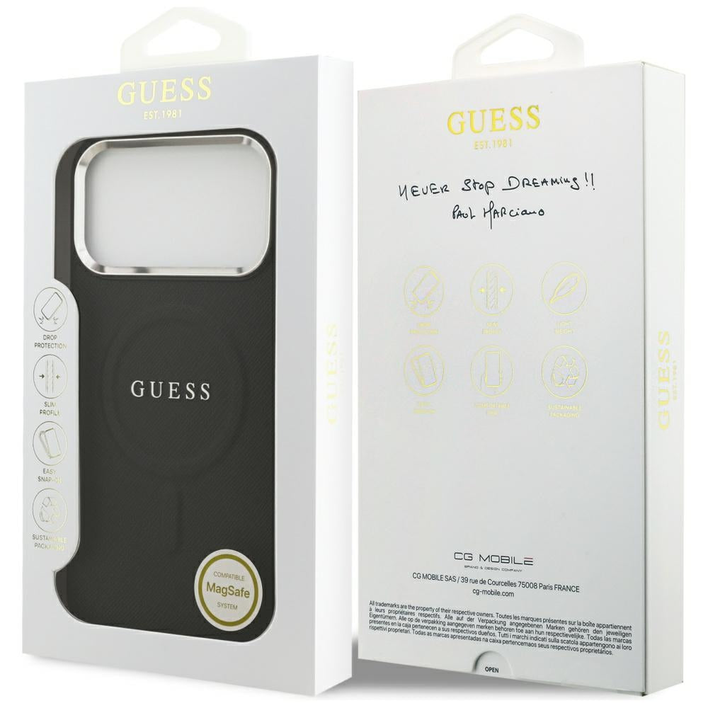 Husă Guess Hardcase Classic Logo MagSafe pentru iPhone 17 Pro Max – negru — imagine 7