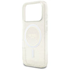Husă Guess IML Glitter with Pearl Strap MagSafe pentru iPhone 17 Pro Max – transparent — imagine 6