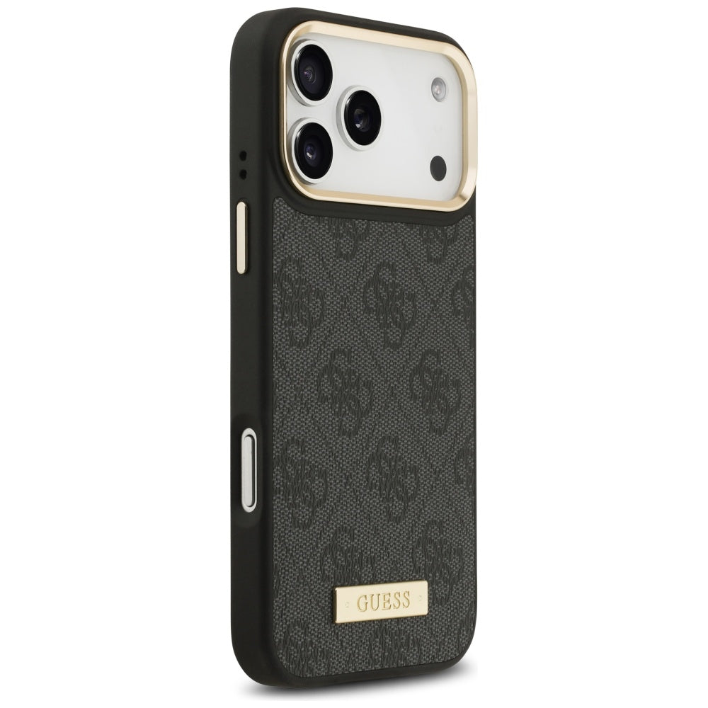 Husă Guess Hardcase 4G Logo Plate MagSafe pentru iPhone 17 Pro Max – negru — imagine 3