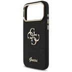 Husă Guess Fixed Glitter Big 4G Metal Frame pentru iPhone 17 Pro Max – negru — imagine 5