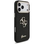 Husă Guess Fixed Glitter Big 4G Metal Frame pentru iPhone 17 Pro Max – negru — imagine 6