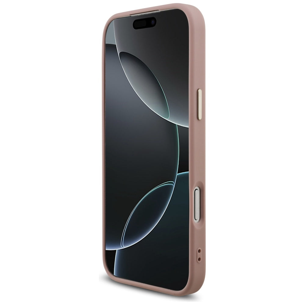 Husă Guess Fixed Glitter Big 4G Metal Frame pentru iPhone 17 Pro Max – roz — imagine 4