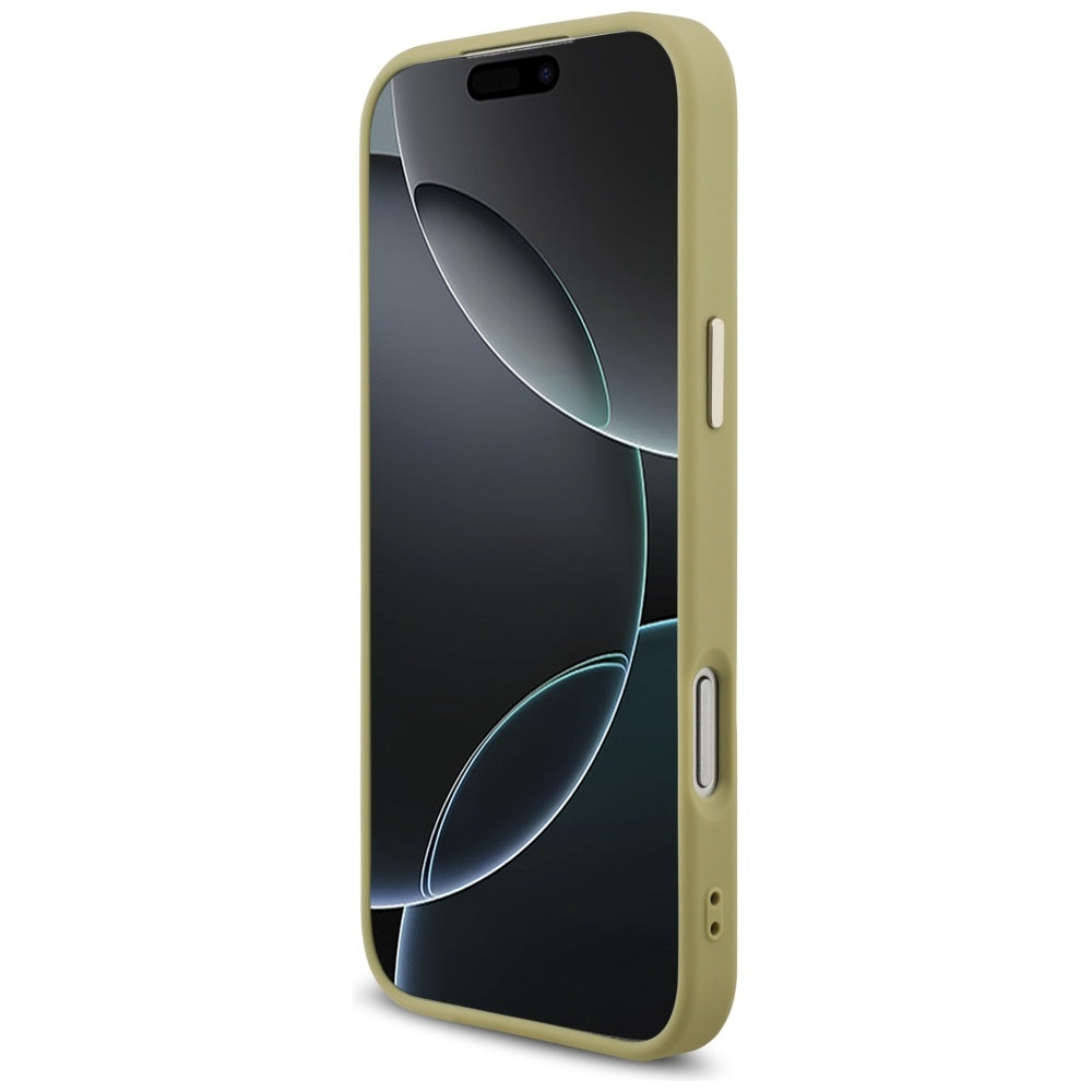 Husă Guess Fixed Glitter Big 4G Metal Frame pentru iPhone 17 Pro Max – auriu — imagine 6
