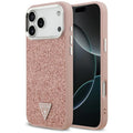 Husă Guess Glitter Triangle Logo MagSafe pentru iPhone 17 Pro Max – roz — imagine 1