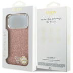 Husă Guess Glitter Triangle Logo MagSafe pentru iPhone 17 Pro Max – roz — imagine 7